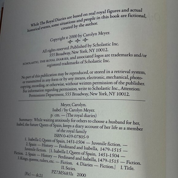 Set of 3 Books  - The Royal Diaries - Scholastic Publishing - 8" x 6" - Used - Picture 14 of 16